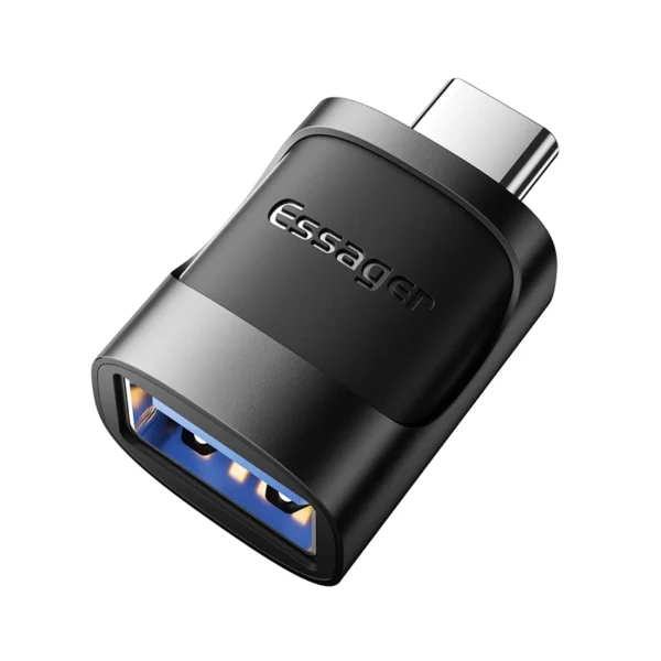 Adaptateur OTG USB-C vers USB 3.0 Essager pour smartphone, tablette et ordinateur portable – transfert rapide 5 Gbps