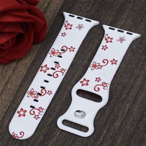 Bracelet Nayla – Fleur Gravée pour Apple Watch - Image 4