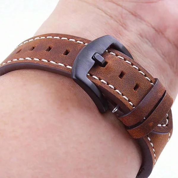 Bracelet Cuiran – Cuir Maron Véritable Haut de Gamme - Image 2