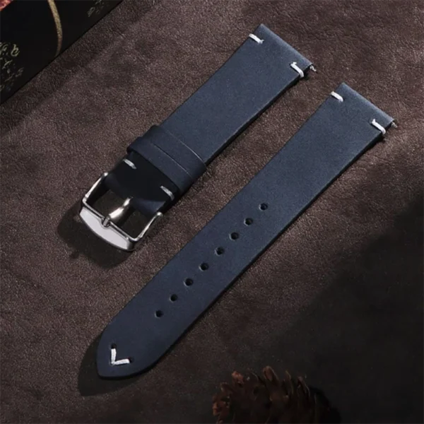 Bracelet Sutura en cuir véritable pour montre classique ou connectée – compatible Huawei, Samsung, Amazfit et autres
