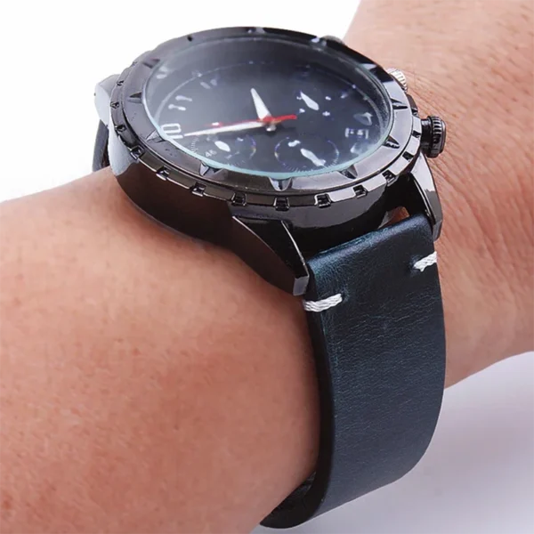 Bracelet Sutura en cuir véritable pour montre classique ou connectée – compatible Huawei, Samsung, Amazfit et autres