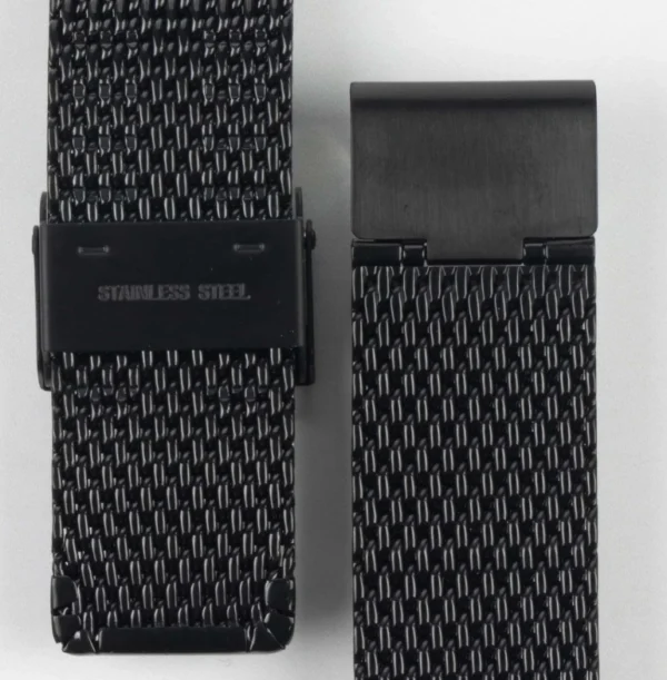 Bracelet Titane Zewani - Maille Milanaise Noir - Image 3