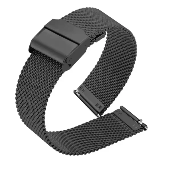 Bracelet Titane Zewani - Maille Milanaise Noir