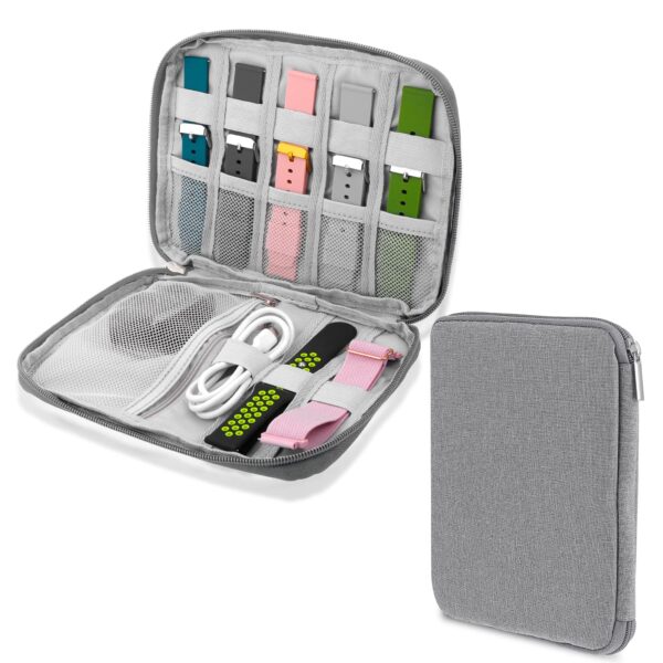 Étui de rangement compact pour bracelets Apple Watch et chargeur – Organisateur de voyage pratique et léger