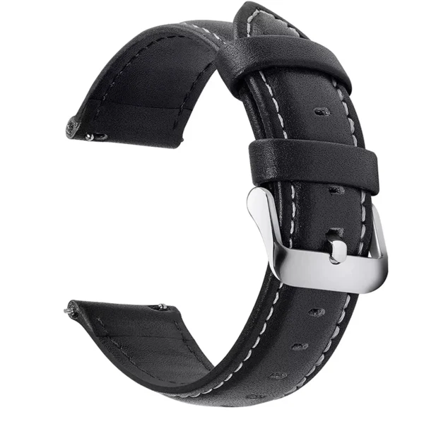 Bracelet Zuberi – Cuir Noir Véritable Haut de Gamme