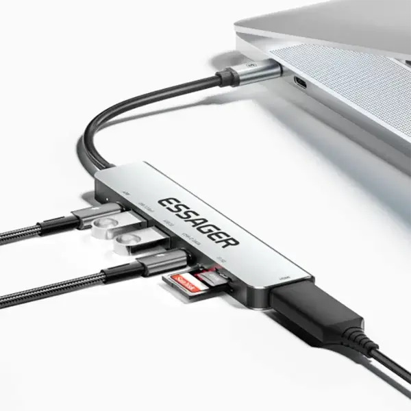 Essager USB C Hub, 7 in 1 USB C to HDMI Multiport Adapter - Image 2